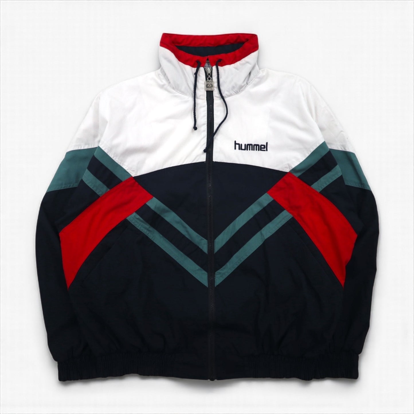 Hummel 90s Nylon Track Jacket, White, XL, Oversized