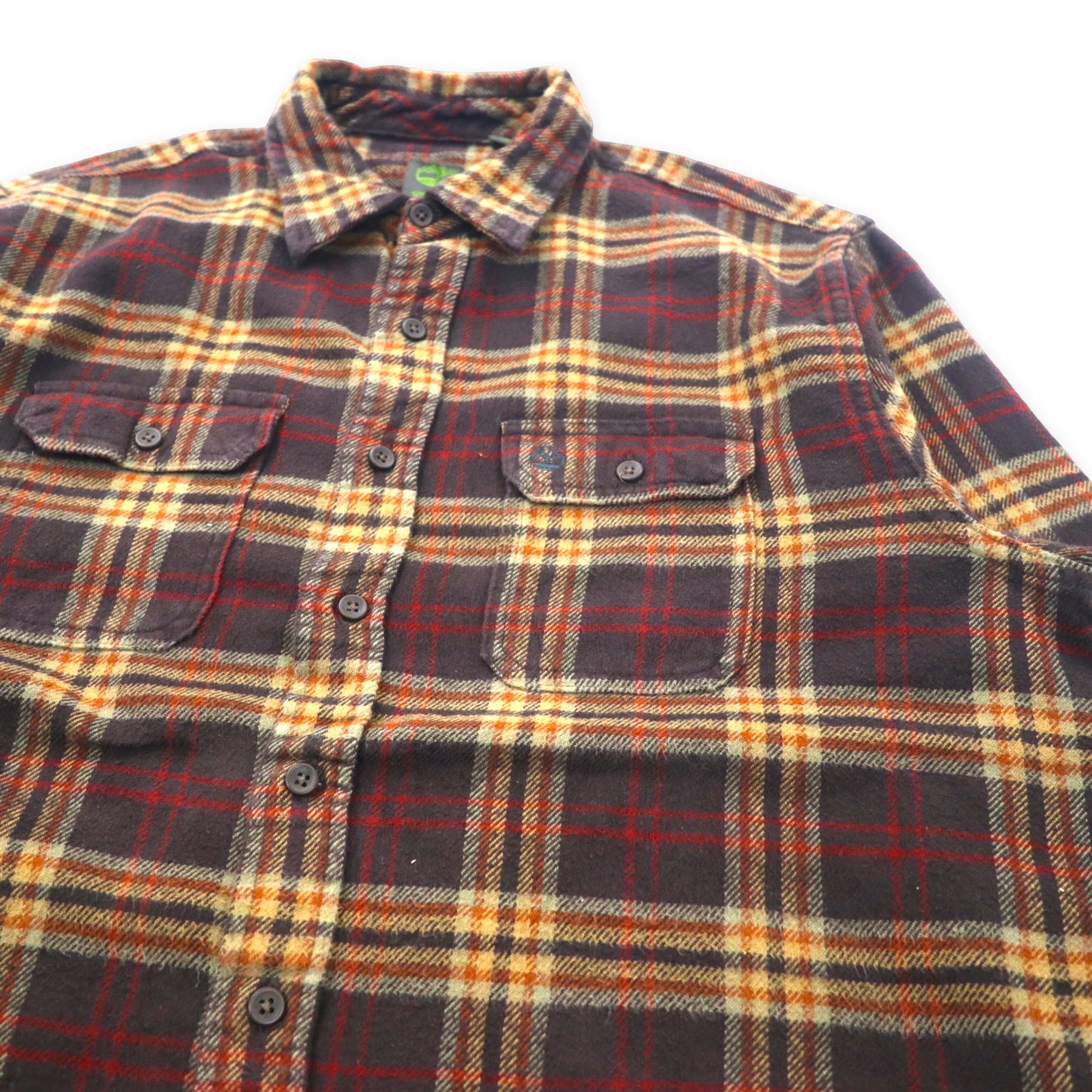 Timberland 90年代 フランネル ワークシャツ XL ブラウン チェック コットン