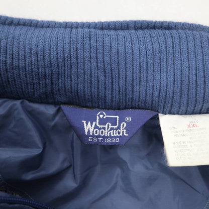 Woolrich 90年代 ウインドブレーカー ナイロンジャケット XXL ブルー フード収納式 ビッグサイズ