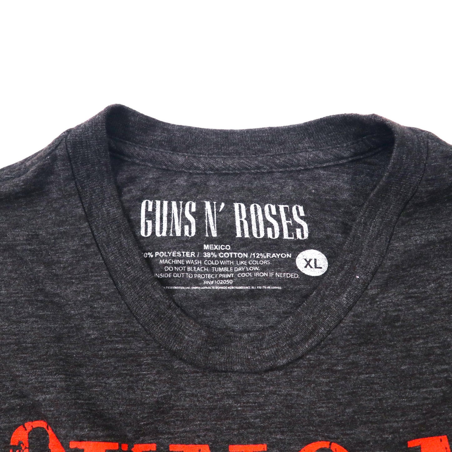 GUNS N' ROSES ガンズアンドローゼズ バンドTシャツ XL グレー コットン APPETITE FOR DISTRUCTION メキシコ製 ビッグサイズ