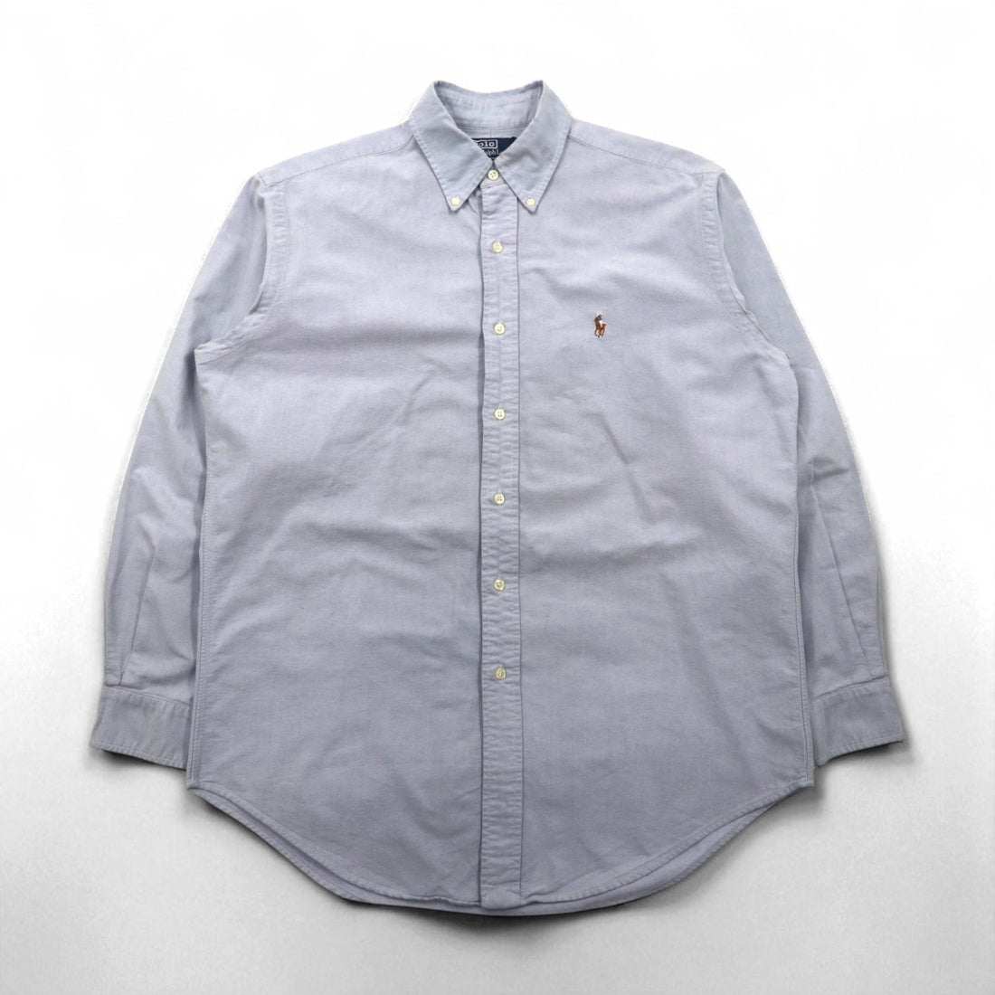 Polo Ralph Lauren 90年代 オックスフォード ボタンダウン シャツ L ブルー YARMOTH スモールポニー刺繡