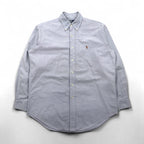 Polo Ralph Lauren 90s Oxford Button-Down Shirt, Size L, Blue, YARMOTH Small Pony Embroidery