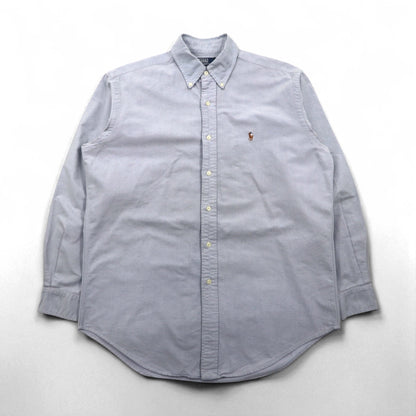 Polo Ralph Lauren 90年代 オックスフォード ボタンダウン シャツ L ブルー YARMOTH スモールポニー刺繡