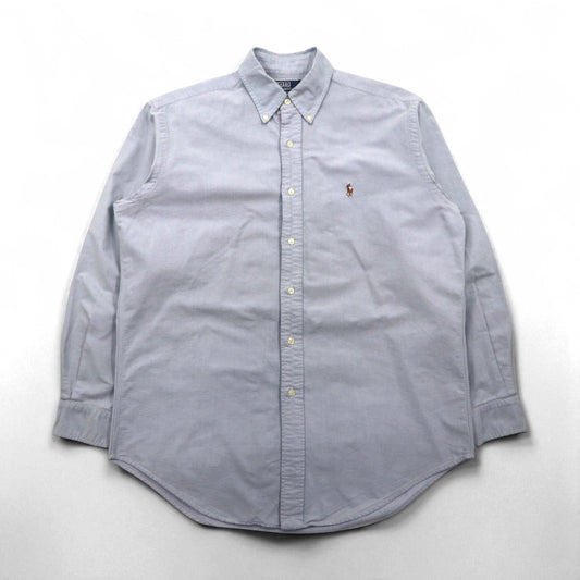 Polo Ralph Lauren 90年代 オックスフォード ボタンダウン シャツ L ブルー YARMOTH スモールポニー刺繡