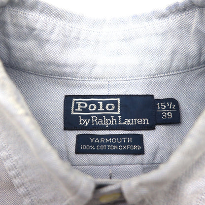 Polo Ralph Lauren 90年代 オックスフォード ボタンダウン シャツ L ブルー YARMOTH スモールポニー刺繡