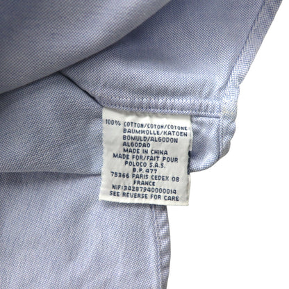 Polo Ralph Lauren 90年代 オックスフォード ボタンダウン シャツ L ブルー YARMOTH スモールポニー刺繡
