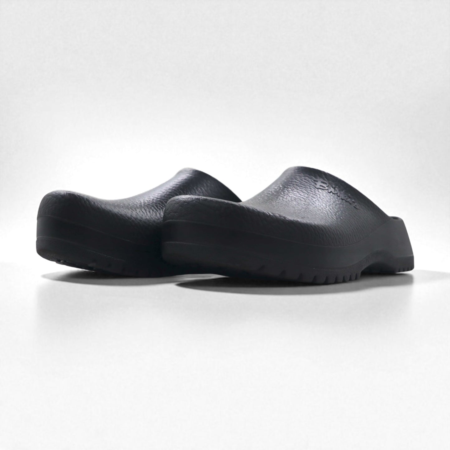 Birkenstock Super Birki Clog Sandals 28.5cm Black PU Leather Made in Germany