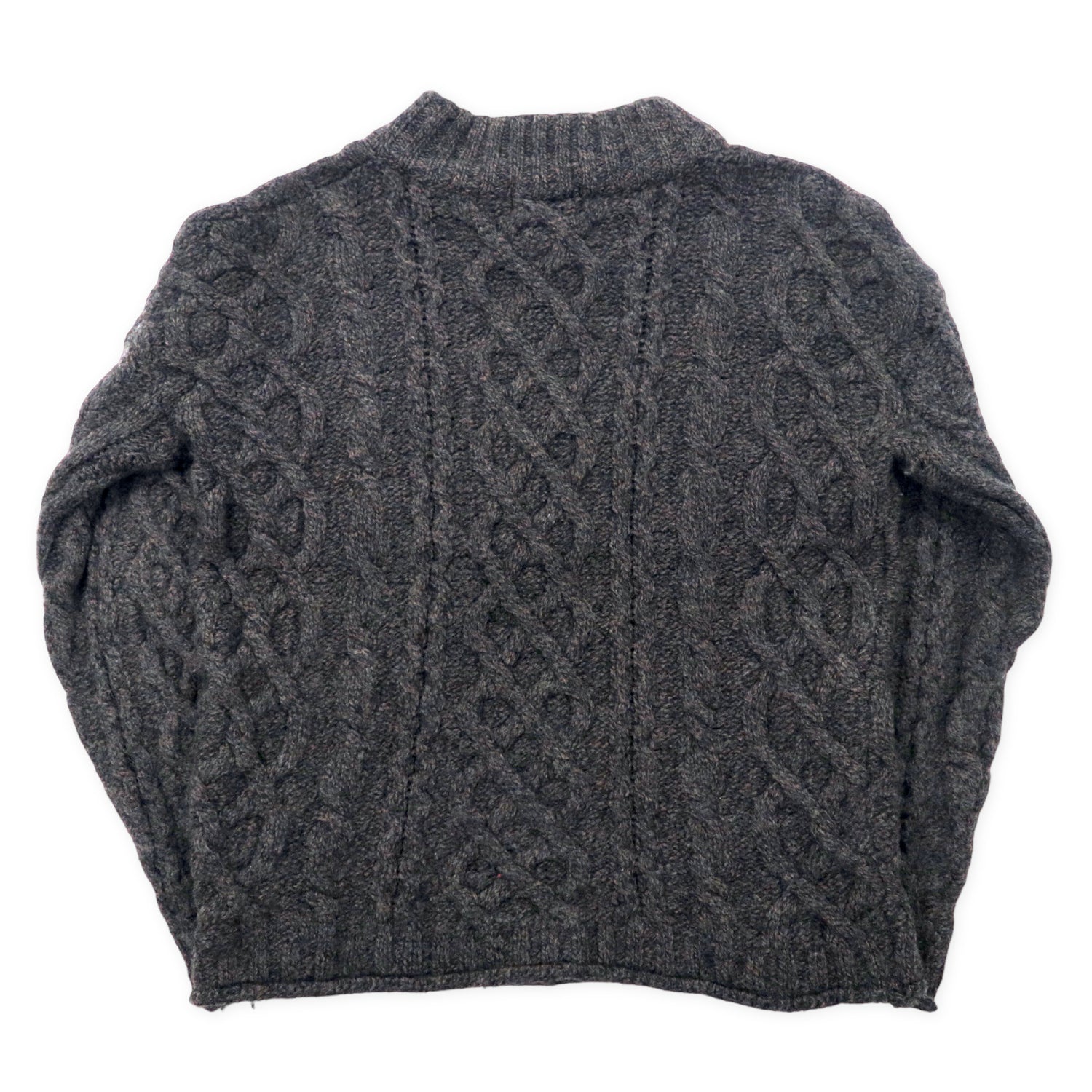 Pergrine MADE Half Zip Fishermannit Alannit Sweater M Gray Wool ...