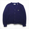 IZOD LACOSTE 70年代 糸巻タグ ニット カーディガン S ネイビー アクリル 短丈