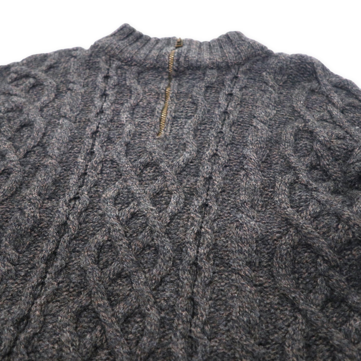 Pergrine MADE Half Zip Fishermannit Alannit Sweater M Gray Wool ...
