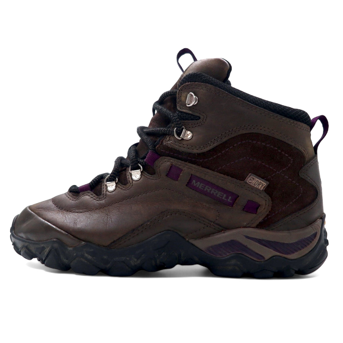 日本然リトテ-古着オンライン-MERRELL トレッキングブーツ 23cm ブラウン レザー vibramソール 防水 Chameleon Shift Traveler Mid Waterproof-MERRELL trekking boots US6 brown leather vibram sole waterproof Chameleon Shift Traveler Mid Waterproof