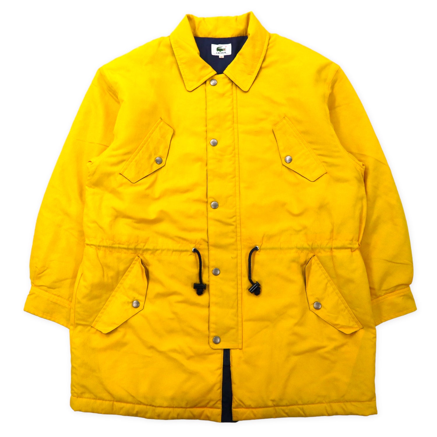 LACOSTE 90's Puffer Coat 40 Yellow Nylon Footwear Draw Cord – 日本