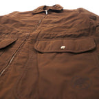 HUNTING WORLD Field Jacket 40 Brown Polyester Filling Quilted Liner Drawcord riri Zip Made in Italy