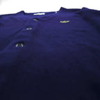 IZOD LACOSTE 70年代 糸巻タグ ニット カーディガン S ネイビー アクリル 短丈