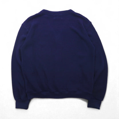 IZOD LACOSTE 70s Knit Cardigan with Spool Tag, Size Small, Navy, Acrylic, Short Length