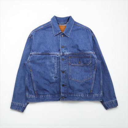 Levi's PREMIUM 1st Type Big E Denim Trucker Jacket, Stay Loose, Size Small, Indigo, A0638-0000