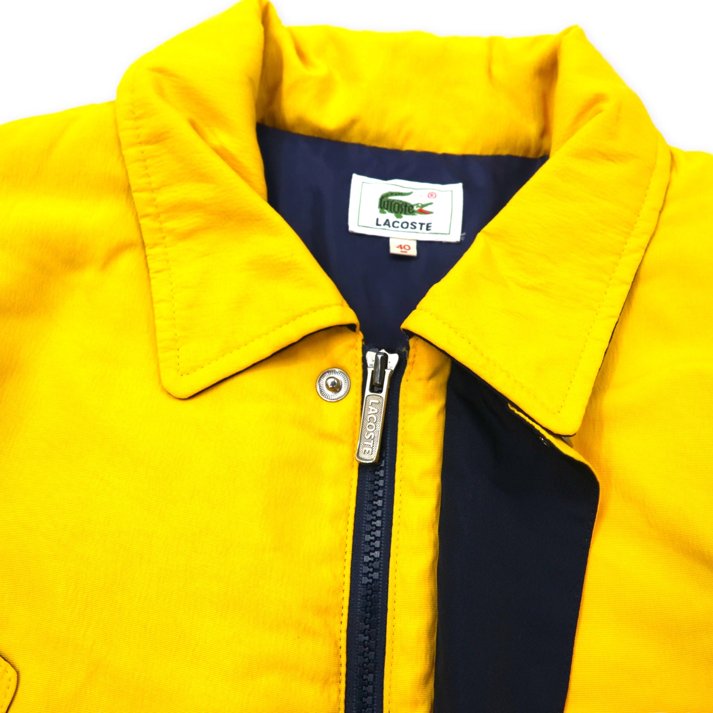 LACOSTE 90's Puffer Coat 40 Yellow Nylon Footwear Draw Cord – 日本