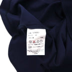 MIHARA YASUHIRO Collared Sleeveless Blouse, Size L, Navy, Cotton Stretch, Made in Japan
