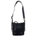 日本然リトテ-古着オンライン-COACH ダッフル レザー クロスボディ ショルダーバッグ ブラック ステッチ 10398-COACH Duffel Leather Cross Body Shoulder Bag Black Stitch 10398