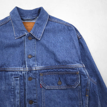 Levi's PREMIUM 1st Type Big E Denim Trucker Jacket, Stay Loose, Size Small, Indigo, A0638-0000