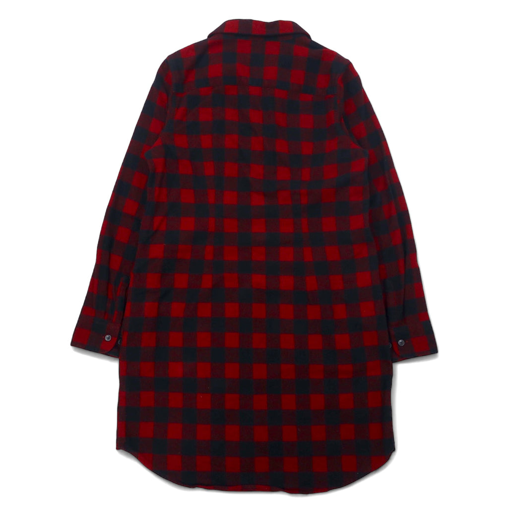 LLBean Relaxed Fit Flannel Shirt Dress, S, Red, Black, Cotton, Made in Sri Lanka