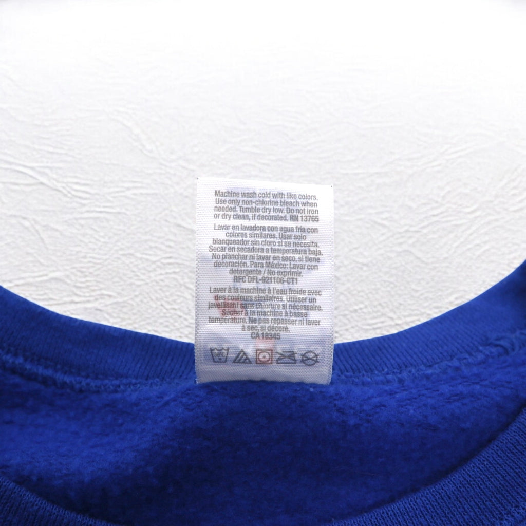 JERZEES 90年代 カレッジプリント スウェット XL ブルー 裏起毛 NCAA フットボール BOISE STATE BRONCOS ホンジュラス製