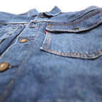 Levi's PREMIUM 1st Type Big E Denim Trucker Jacket, Stay Loose, Size Small, Indigo, A0638-0000