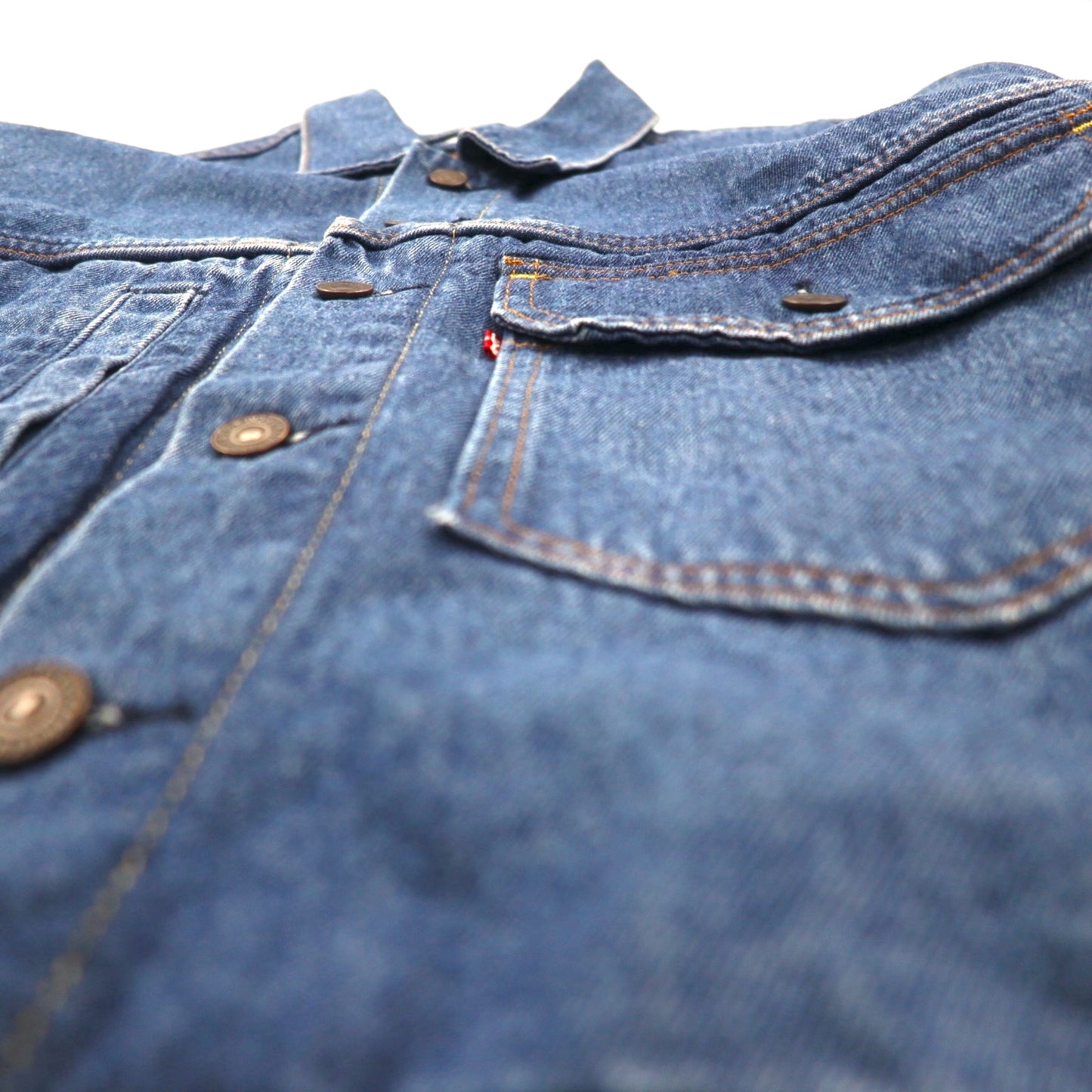 Levi's PREMIUM 1st Type Big E Denim Trucker Jacket, Stay Loose, Size Small, Indigo, A0638-0000