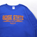 JERZEES 90年代 カレッジプリント スウェット XL ブルー 裏起毛 NCAA フットボール BOISE STATE BRONCOS ホンジュラス製