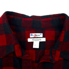 LLBean Relaxed Fit Flannel Shirt Dress, S, Red, Black, Cotton, Made in Sri Lanka