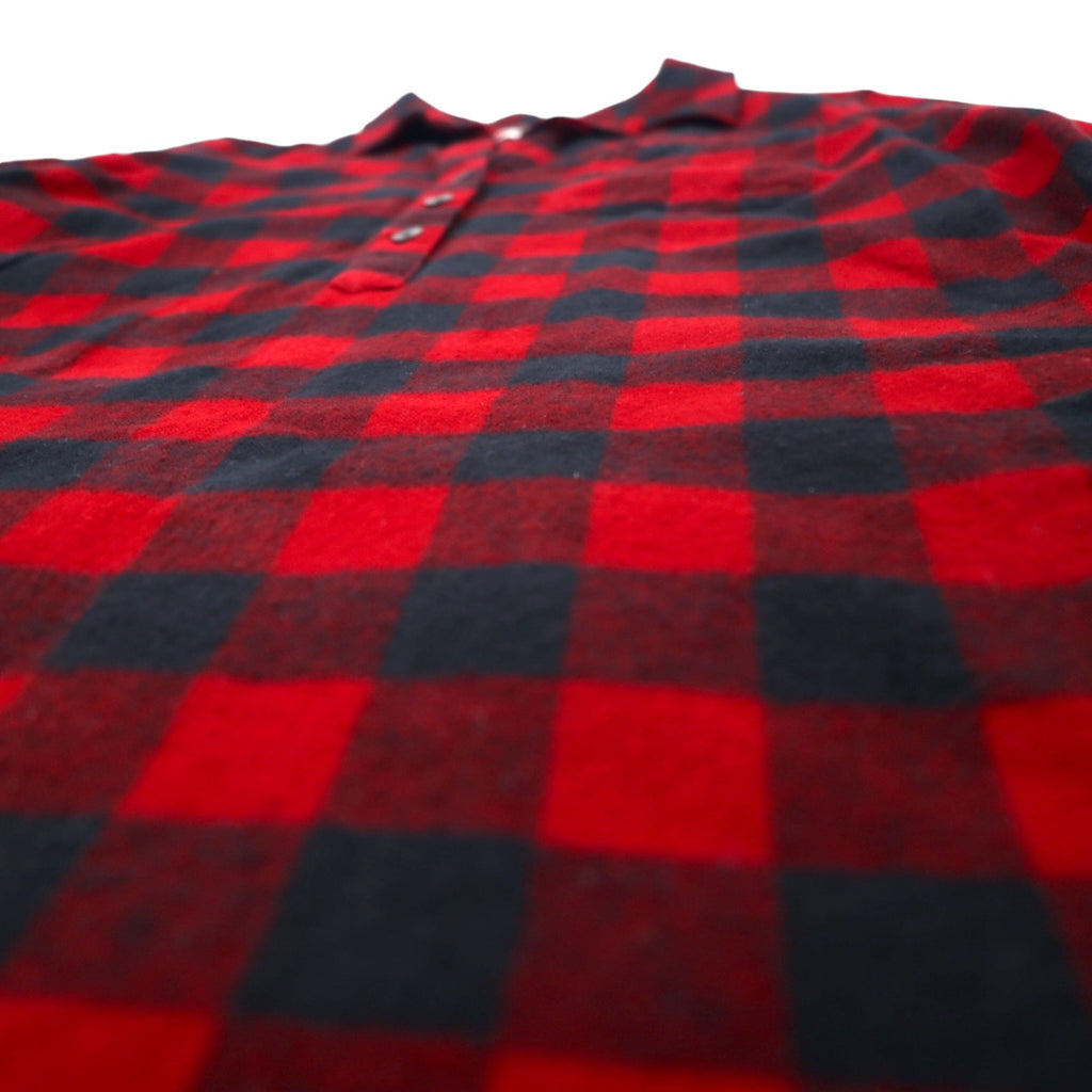 LLBean Relaxed Fit Flannel Shirt Dress, S, Red, Black, Cotton, Made in Sri Lanka