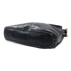 COACH Duffle Leather Crossbody Shoulder Bag Black Stitch 10398