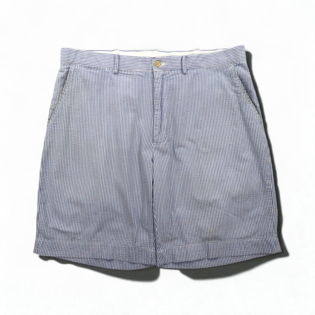 Polo by Ralph Lauren 90年代 シアサッカー ショートパンツ ハーフパンツ L ブルー ホワイト ストライプ スリランカ製
