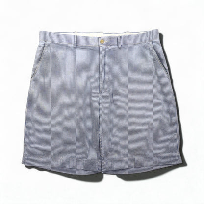 Polo by Ralph Lauren 90年代 シアサッカー ショートパンツ ハーフパンツ L ブルー ホワイト ストライプ スリランカ製