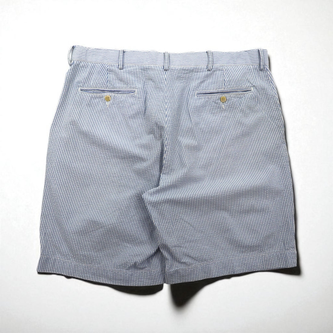Polo by Ralph Lauren 90年代 シアサッカー ショートパンツ ハーフパンツ L ブルー ホワイト ストライプ スリランカ製