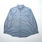 Carhartt Chambray Button-Down Work Shirt, XL, Indigo, Double Pocket, FORT L/S CHAMBRAY SHIRT S202, Relaxed Fit