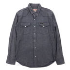 Wrangler 90s All-Over Print Western Shirt, Medium, Grey, Cotton, Front Pocket