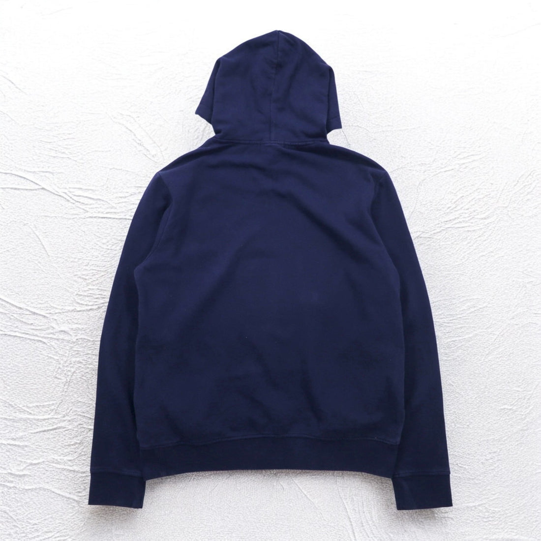POLO RALPH LAUREN Pony Print Pullover Hoodie M Navy Fleece Lining Side Pockets