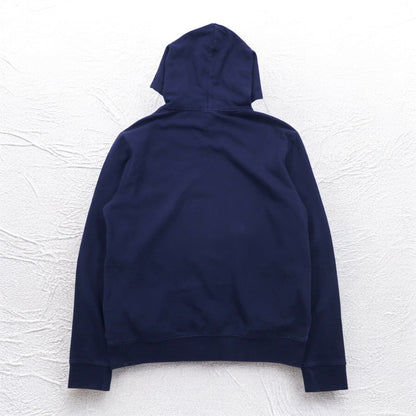 POLO RALPH LAUREN ポニー プリント プルオーバー パーカー M ネイビー 裏起毛 サイドポケット