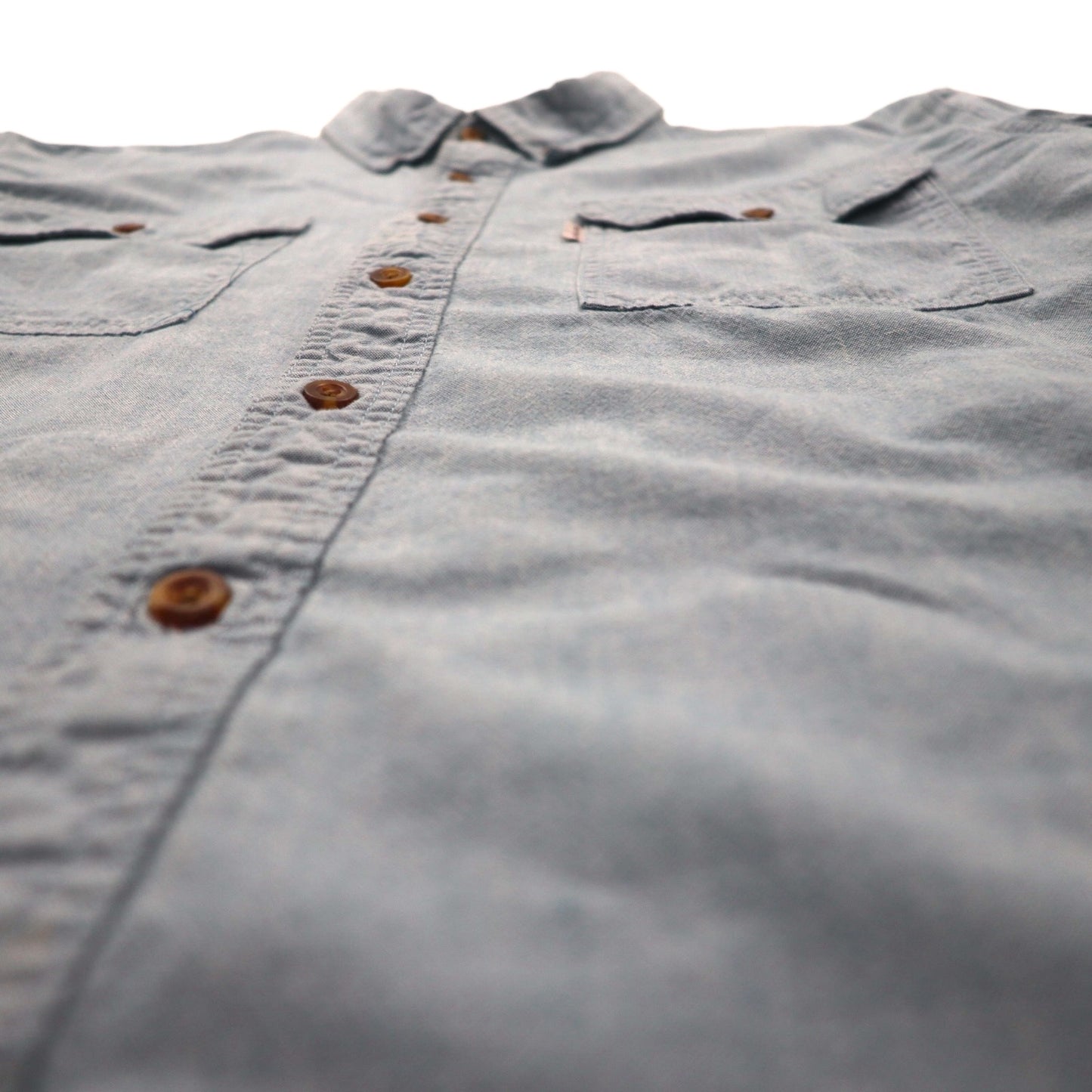carhartt ボタンダウン ワークシャツ シャンブレー シャツ XL インディゴ ダブルポケット FORT L/S CHAMBRAY SHIRT S202 RELAXED FIT