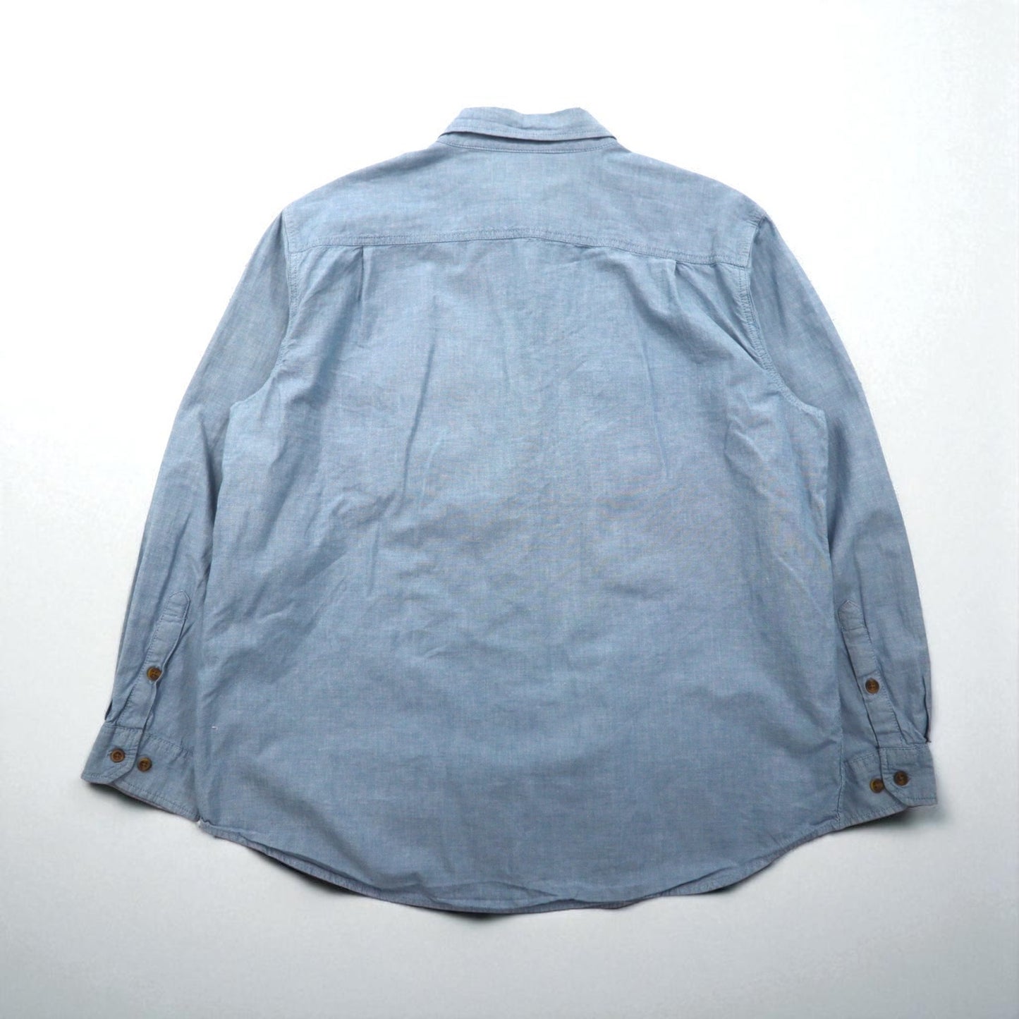 carhartt ボタンダウン ワークシャツ シャンブレー シャツ XL インディゴ ダブルポケット FORT L/S CHAMBRAY SHIRT S202 RELAXED FIT