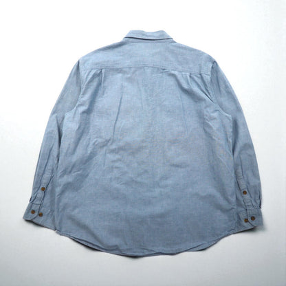 carhartt ボタンダウン ワークシャツ シャンブレー シャツ XL インディゴ ダブルポケット FORT L/S CHAMBRAY SHIRT S202 RELAXED FIT