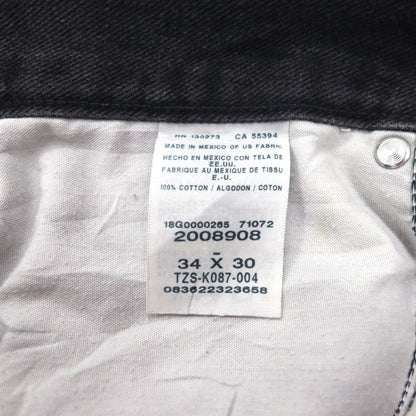 Lee ストレート ジーンズ REGULAR FIT STRAIGHT JEANS ブラックデニムパンツ L ジッパーフライ USAモデル 2008908 メキシコ製