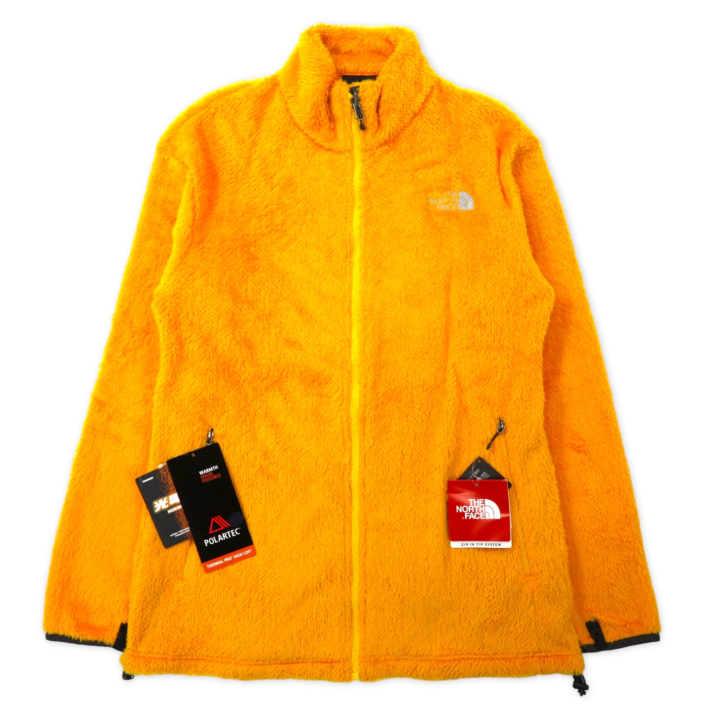 THE NORTH FACE フリースジャケット バーサエアープレーンジャケット L イエロー POLARTEC ポリエステル VERSA AIR PLAIN JACKET ON45105 未使用品