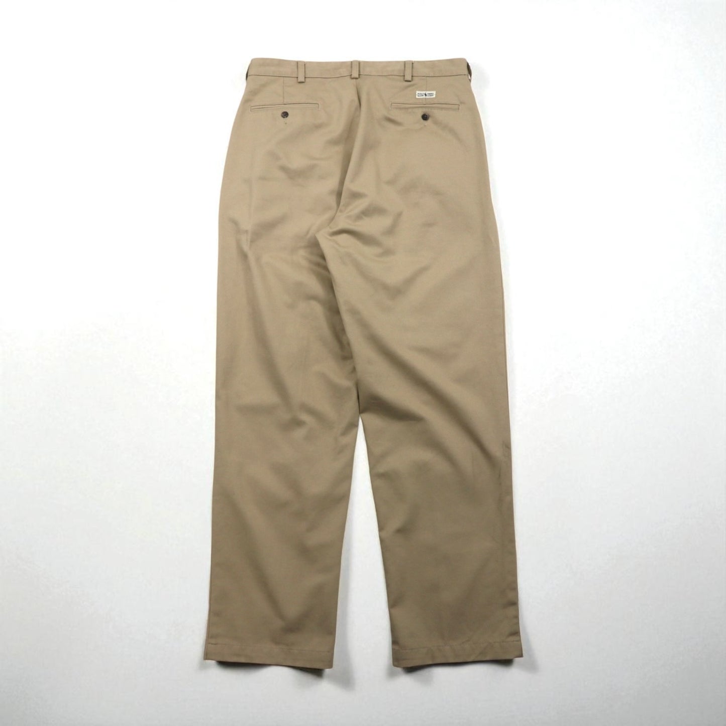 Polo Ralph Lauren 90年代 ポロチノ 2タック ワイド チノパンツ ワークパンツ L ベージュ ANDREW PANT プリーツ
