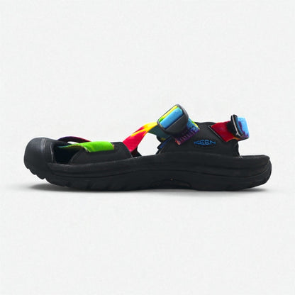 KEEN ZERRAPORT II Outdoor Sports Sandals, Size 28cm, Multi-Tie-Dye, Black