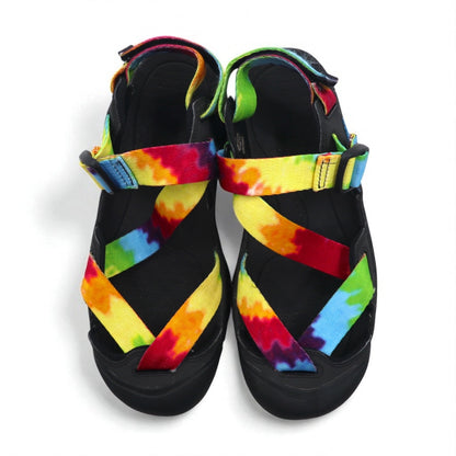 KEEN ZERRAPORT II Outdoor Sports Sandals, Size 28cm, Multi-Tie-Dye, Black