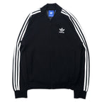 日本然リトテ-古着オンライン-adidas originals スーパースター トラックジャケット ジャージ ATP型 M ブラック ポリエステル トレフォイルロゴ 3ストライプス-Adidas Originals Superstar TRACK JACKET Jersey ATP Type M Black Polyester Trefoil Logo 3 Striped