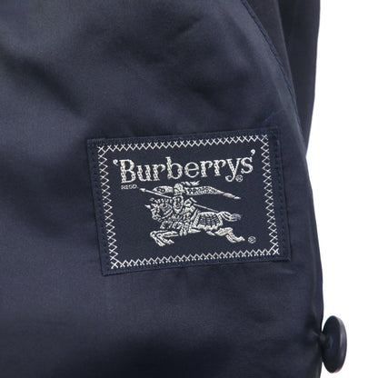 BURBERRY 日本製 ピークドラペル ダブル ブレザー セットアップ スーツ M ウール モヘア ストライプ WOOL＆MOHAIR