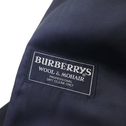 BURBERRY 日本製 ピークドラペル ダブル ブレザー セットアップ スーツ M ウール モヘア ストライプ WOOL＆MOHAIR